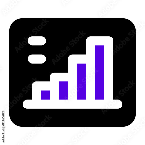 bar chat icon two tone color