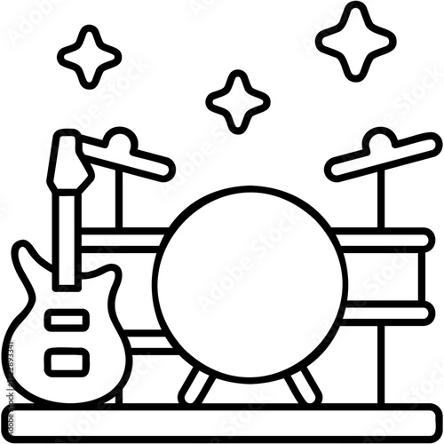 Line Art Band Icon