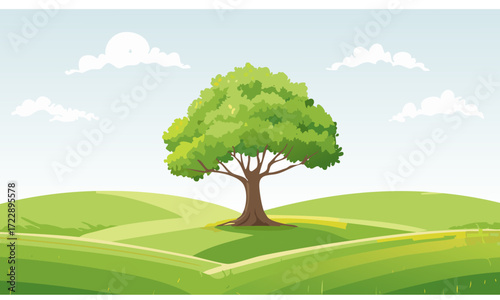 landscape with tree