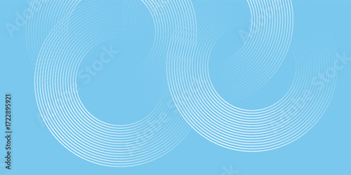 Abstract minimalist banner background, pastel colorful, blue and white gradations. Circle vector eps10