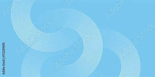 Abstract minimalist banner background, pastel colorful, blue and white gradations. Circle vector eps10