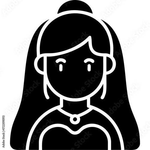 Solid Black Bride Icon