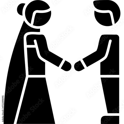 Solid Black Wedding Ceremony Icon