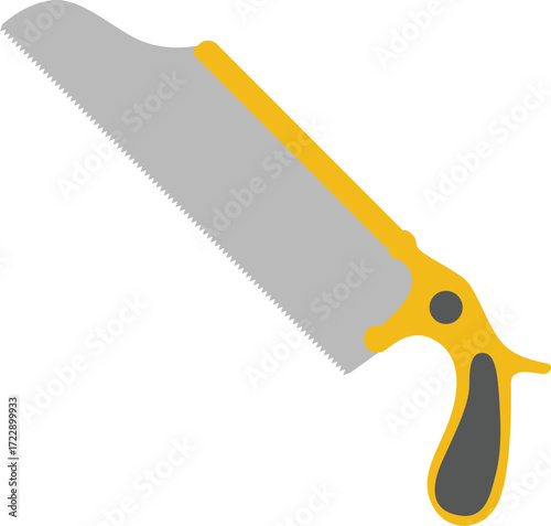 Bone saw illustration. Hand saw vector illustration in flat style