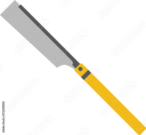 Japanese saw illustration. Hand saw vector illustration in flat style