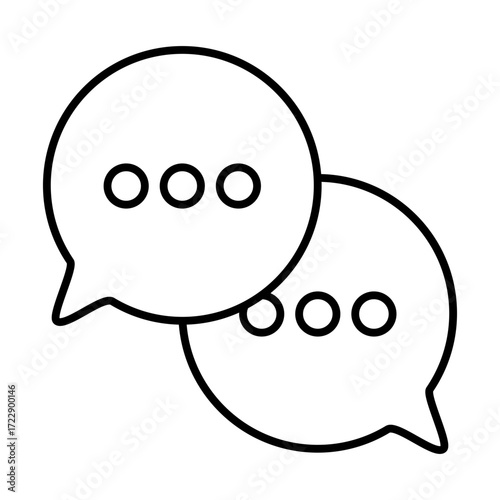 FAQ line icon with editable stroke