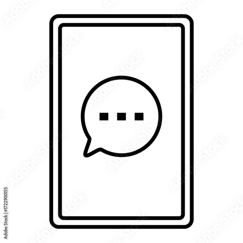 mobile support line icon with editable stroke