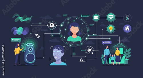 Smart home automation and facial recognition technology integration.