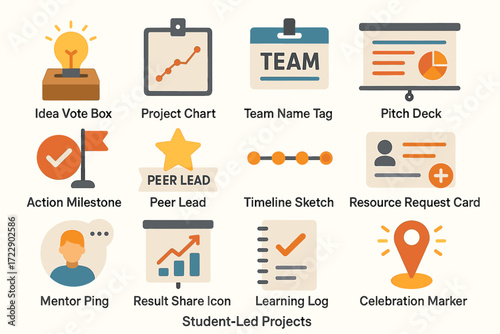Student-led projects: tools and icons for education and collaboration