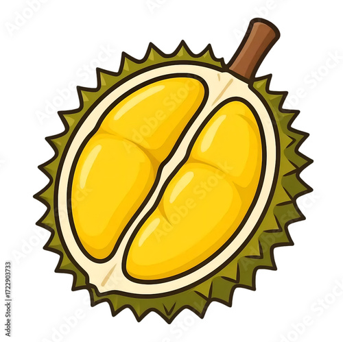 Durian icon illustration, HD image, PNG transparent background