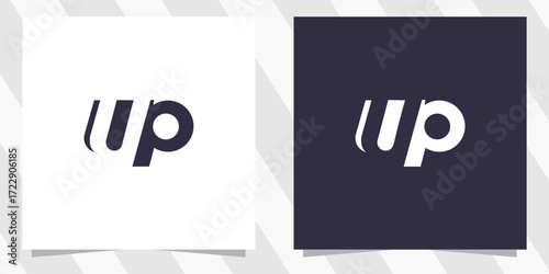 letter up pu logo design