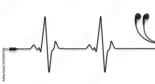 Soundwave Serenade a symphony of music visualized through a heart rhythm pattern