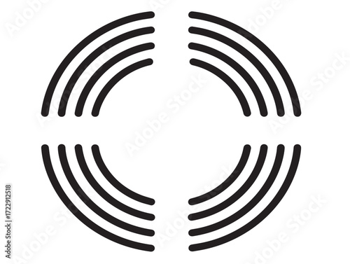 Stylish Digitalisation Icon with Minimal Line Vector Illustration for Technology Concept