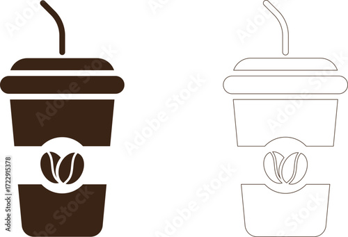 Coffee cup icon set. Cups of coffee tea collection. Hot drink icon. Disposable cup. Cup coffe with steam. Flat style. Vector Illustration. national coffee day.Coffee bean set.Coffee machine icon.Drink