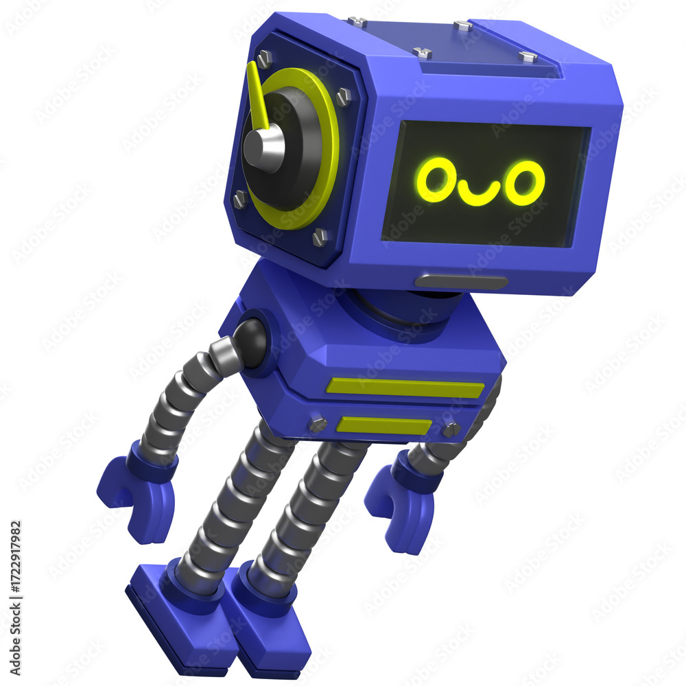 Fototapeta premium Flying Robot 3D Illustration