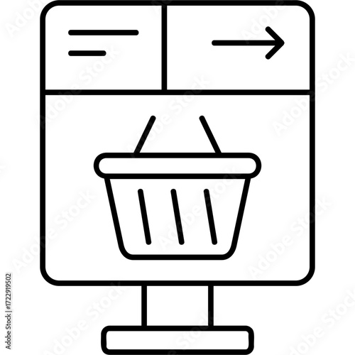 Line Art Wayfinding Icon