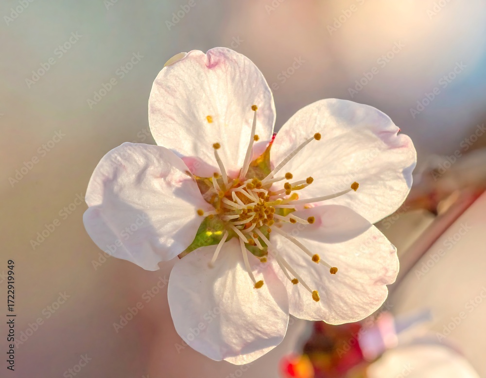 Fototapeta premium Close-up of a delicate white flower (5)