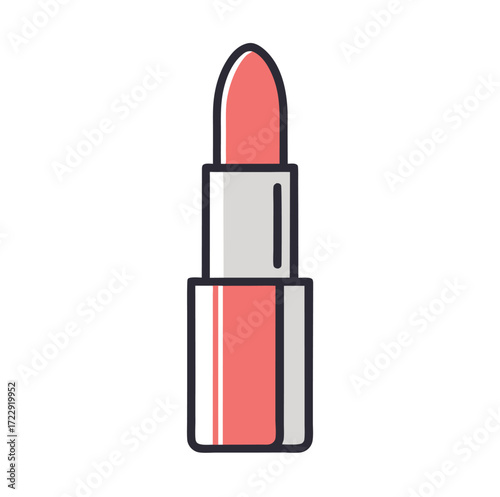 Modern minimal lipstick line art icon