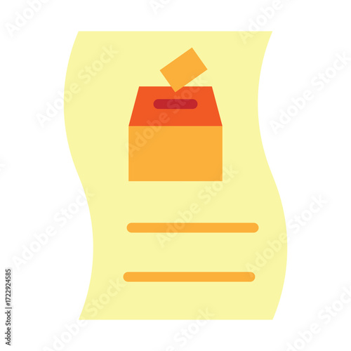 Election Manifesto Vector Flat Icon Design