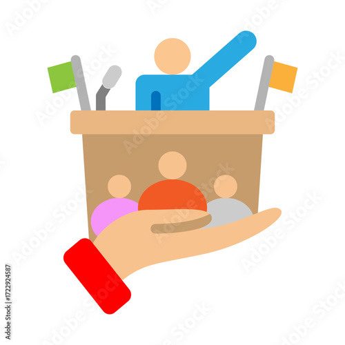 Civic Engagement Vector Flat Icon Design