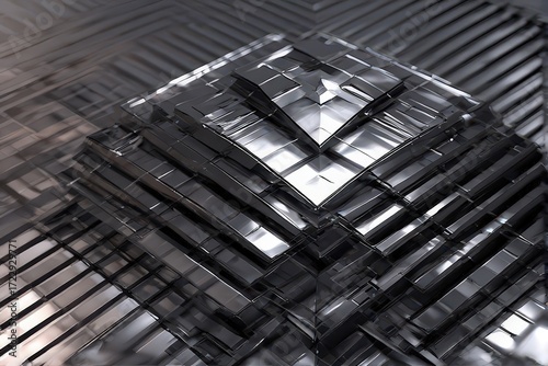 Abstract Geometric Pyramid