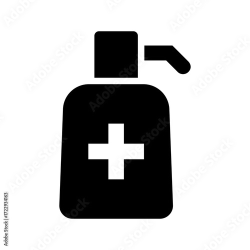 Hand sanitizer icon. Vector icon isolated on white background.