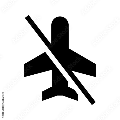 Airplane mode inactive icon. Flight mode inactive icon vector isolated on white background.