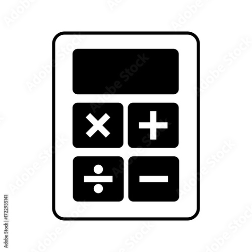 Calculator icon. Accounting calculator icon. Calculator vector.