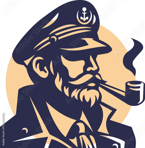 Sea Captain with Smoking Pipe