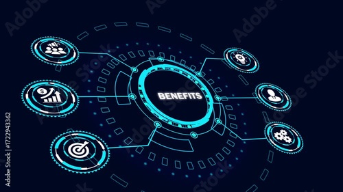Employee Benefits Animation, HR Business Concept for Recruitment and Retention.