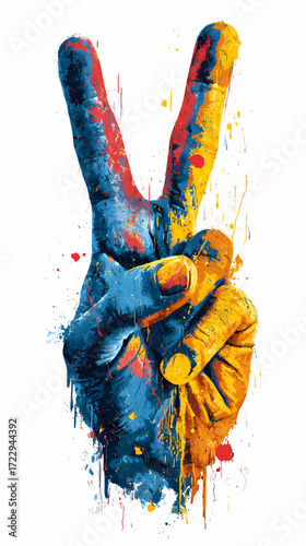 peace sign of the hand