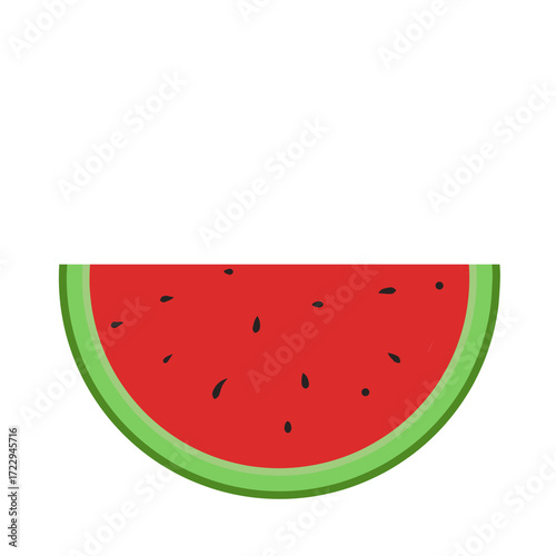 Watermelon half sliced 