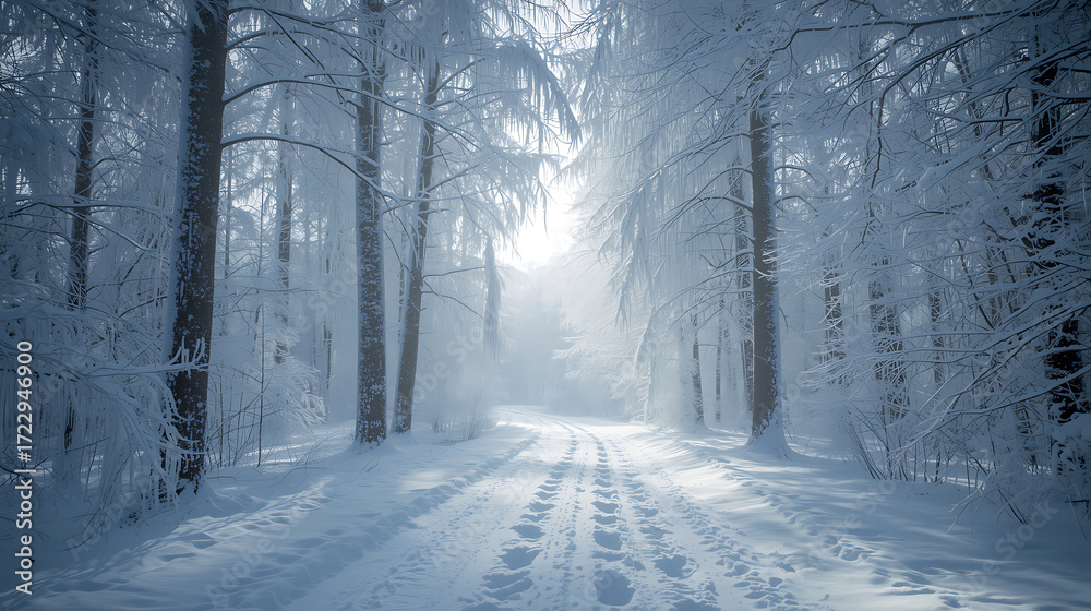 Obraz premium road in the snow