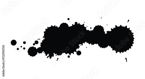 Abstract ink splash artwork with a unique flowing dark shape silhouette
