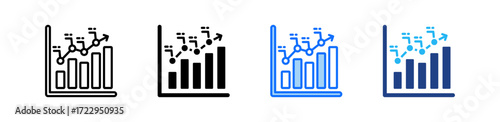Sales Forecasting Icon Set Multiple Style Collection
