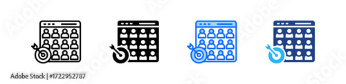 Target Audience Icon Set Multiple Style Collection