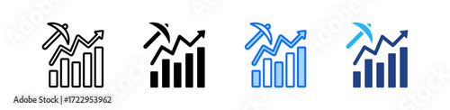 Data Mining Icon Set Multiple Style Collection
