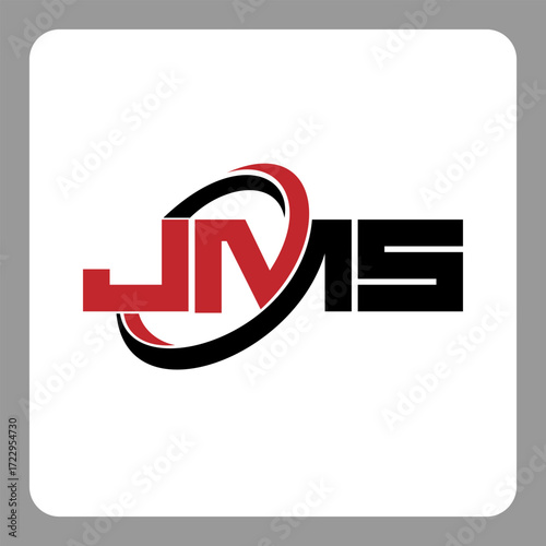jms logo. jms letter. jms letter logo design. Initials jms logo linked with circle and uppercase monogram logo. Modern Red and Black Initials Logo for Corporate, jms typography for technology,