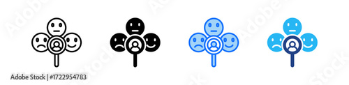 Sentiment Analysis Icon Set Multiple Style Collection