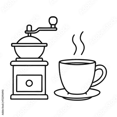 Enjoy the delightful aroma of freshly ground coffee with a steaming cup to start your day with vigor