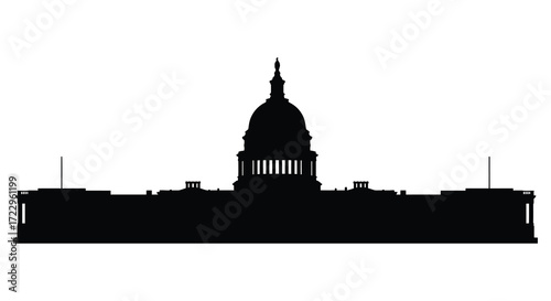 United states capitol building in black and white a striking silhouette
