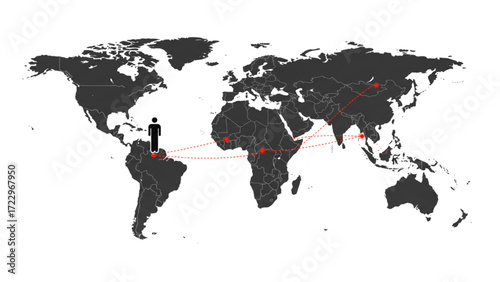 Advanced Global Travel Map: Detailed Route Planning and International Journey Visualization