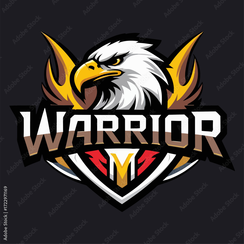 Obraz premium electronic game eagle logo vector illustration