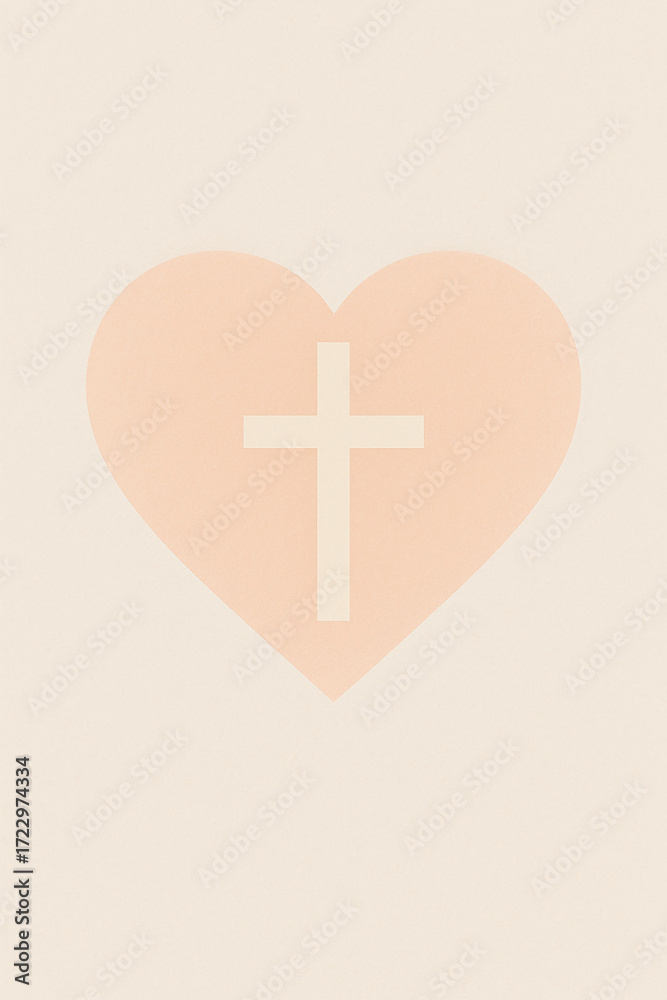 Obraz premium heart with cross