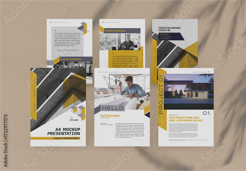A4 Perspective Ui Screens Mockup