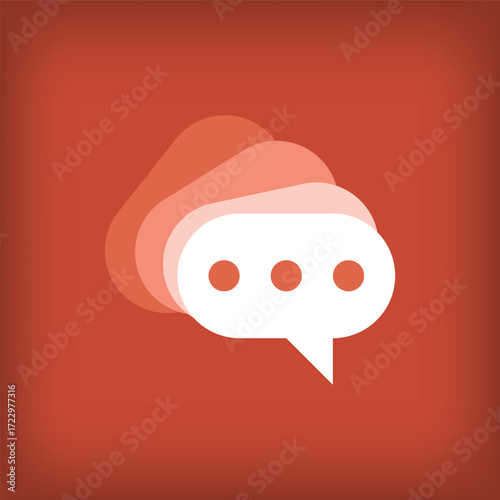 Modern rectangular speech bubble logo design. Creative fold dialog design, corporate identity.