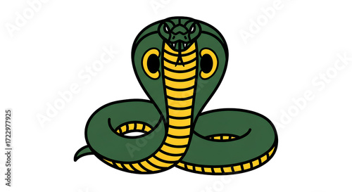 vector illustration of a cartoon snake