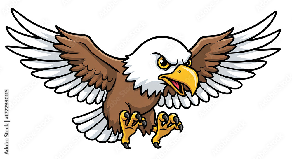 Fototapeta premium eagle with wings and shield