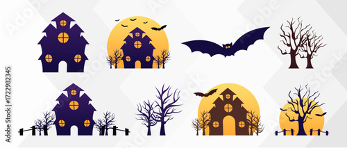 Halloween Haunted Elements Set