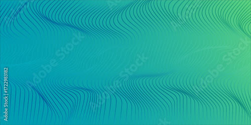 Vibrant Blue And Green Abstract Wave Pattern For Modern Backgrounds And Design Projects